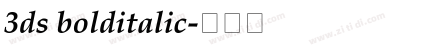 3ds bolditalic字体转换